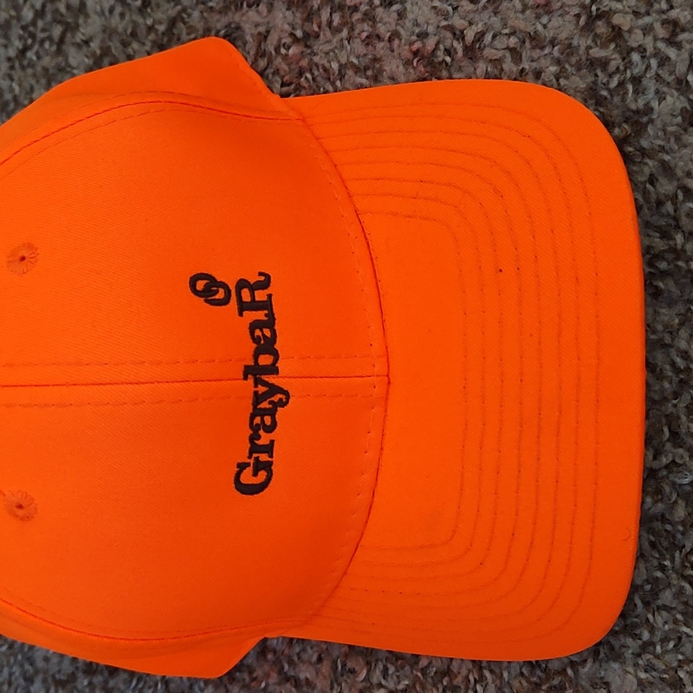 Graybar Neon Orange Baseball Adjustable Snapback … - image 2